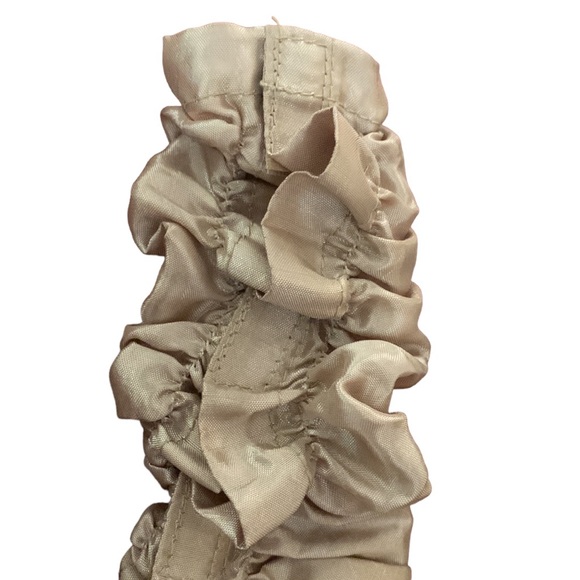 Decorative cord cover satin ruched Velcro closure antique gold - Picture 12 of 15